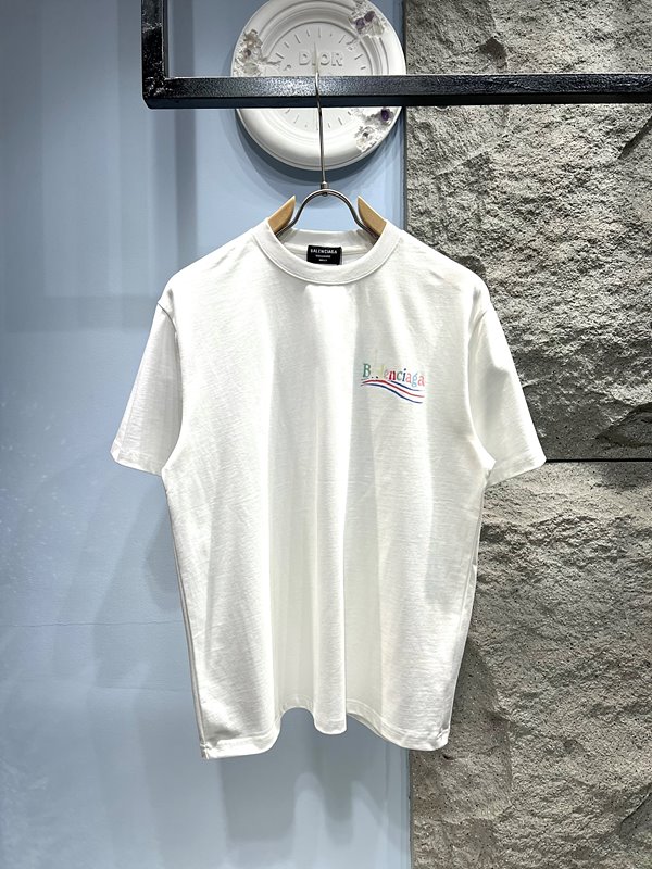 발렌시아가 레인보우 자수 반팔 티셔츠(정품70만원)